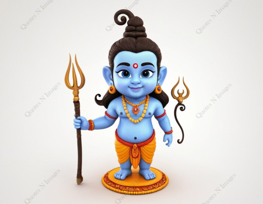 God shiva 3d cute cartoon character wallpaper mountain background shiv ji mahadev