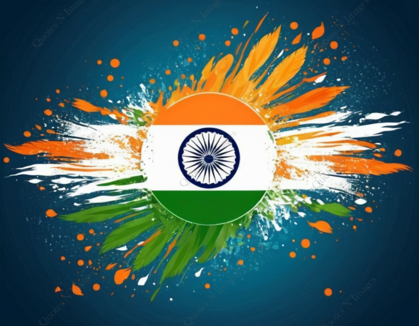 Elegant Indian flag theme Independence day blue background vector