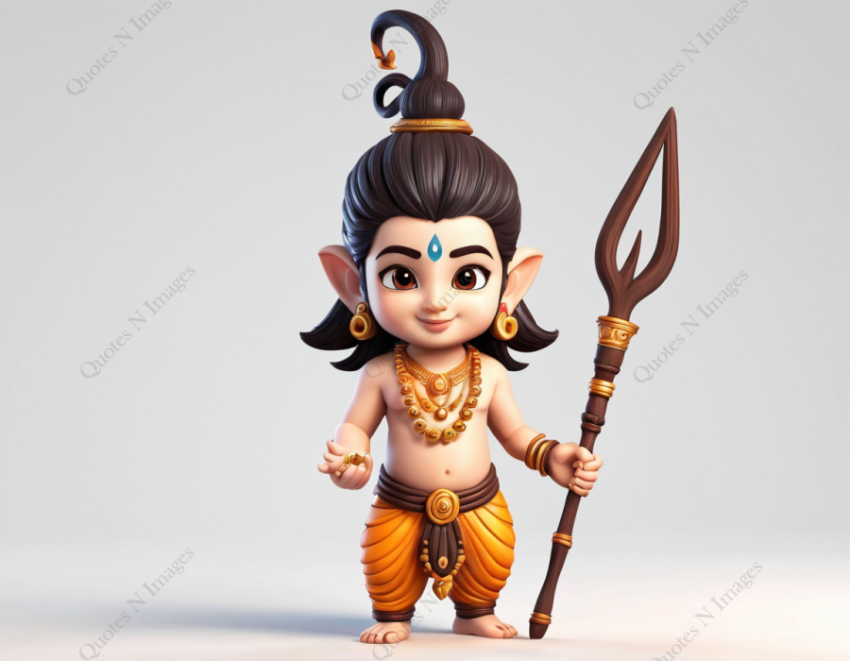 God shiva 3d cute cartoon character wallpaper mountain background shiv ji mahadev