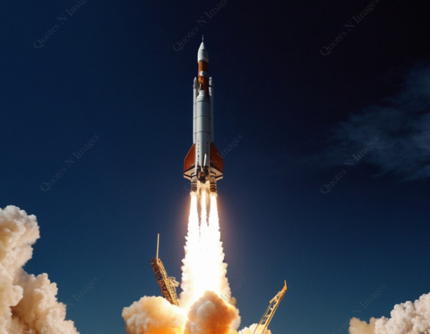 New Ship Rocket Shuttle flies to moon | Spaceship lift off into the starry sky | Rocket starts into space | Travel to Mars