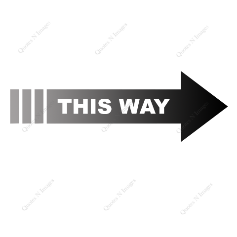 THIS WAY – signage printable png template design for right side pointing black gray arrow white text free