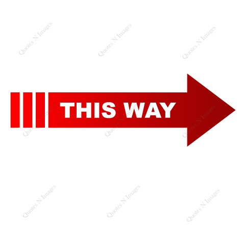 THIS WAY – signage printable png template design for right side pointing red gradient arrow white text free