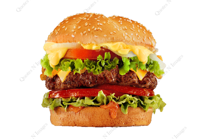 Cheeseburger on transparent background png