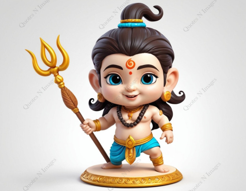 God shiva 3d cute cartoon character wallpaper mountain background shiv ji mahadev