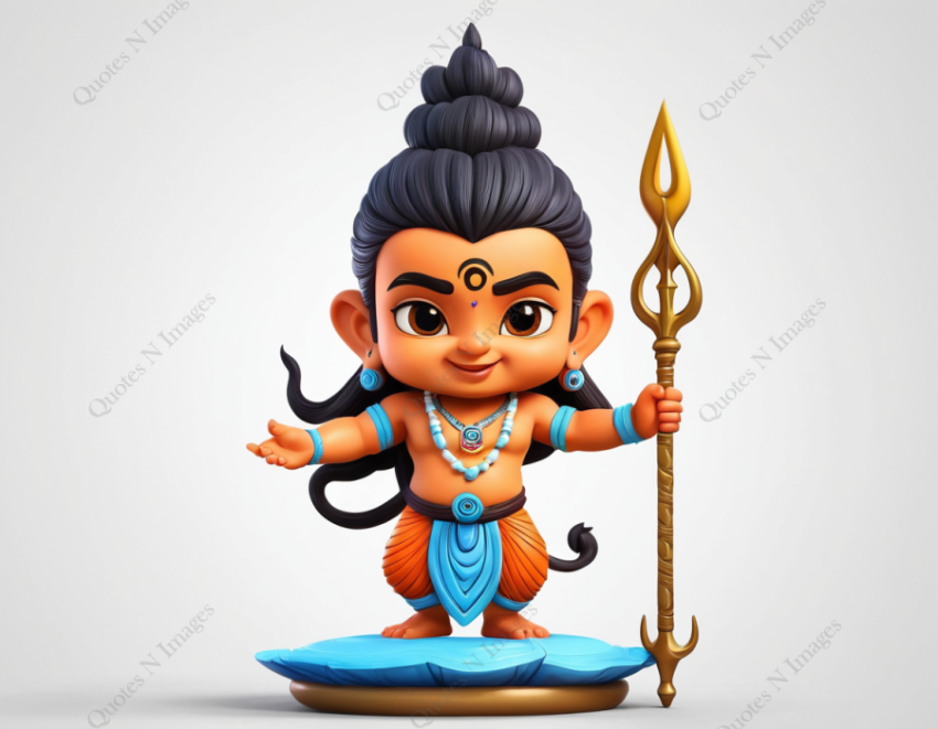 God shiva 3d cute cartoon character wallpaper mountain background shiv ji mahadev